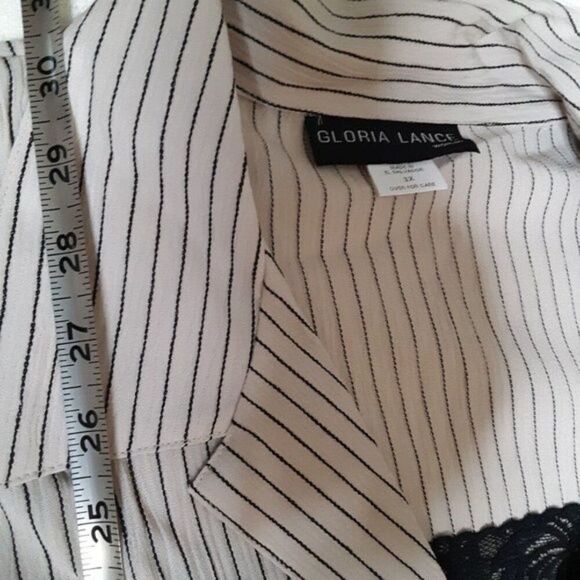 Gloria Lance Womens Button Down Top Blouse Shirt 3X - Picture 9 of 12